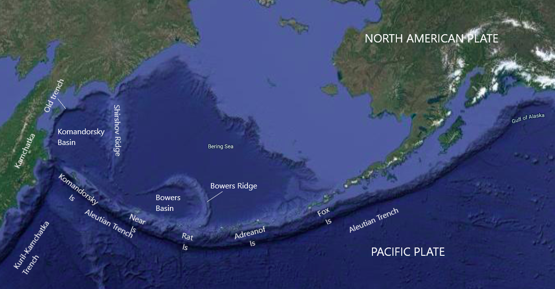 Aleutian Trench Map